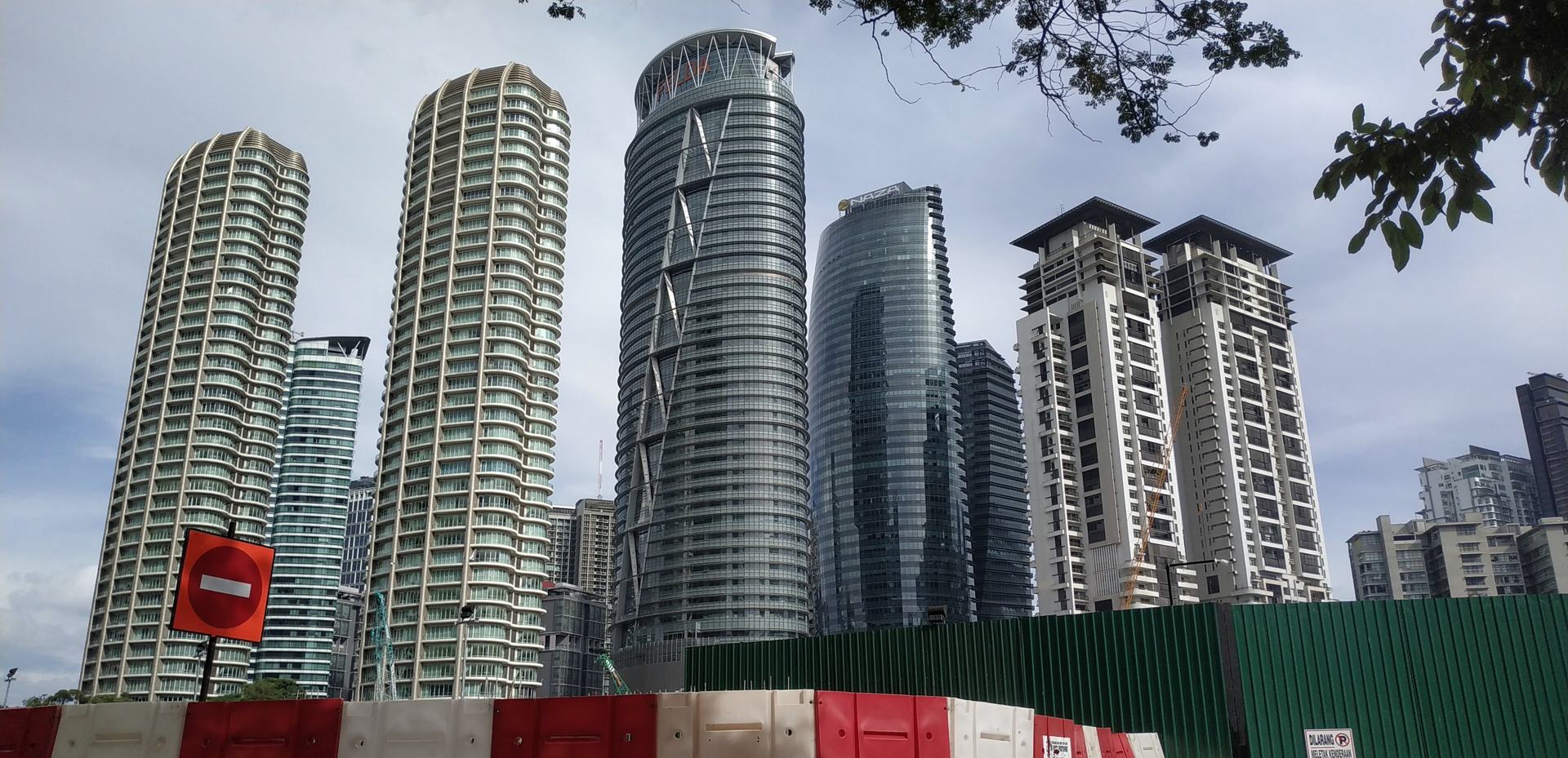Naza Tower and the Platinum Park towers on Persiaran KLCC, Kuala Lumpur