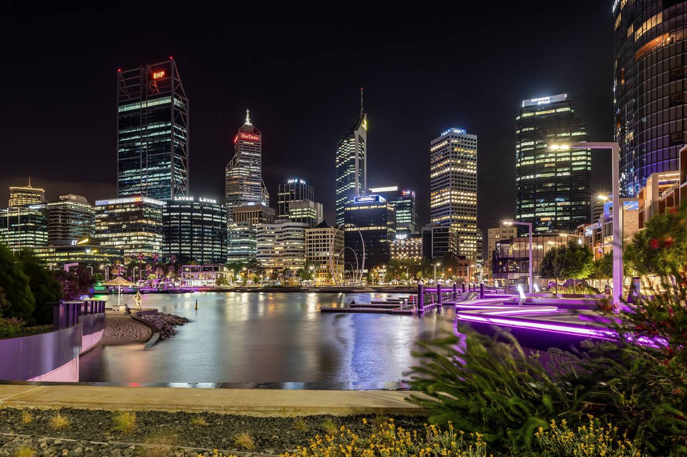 Elizabeth Quay, Perth at dusk